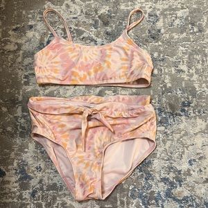 Girls Pink Tie Dye Bikini